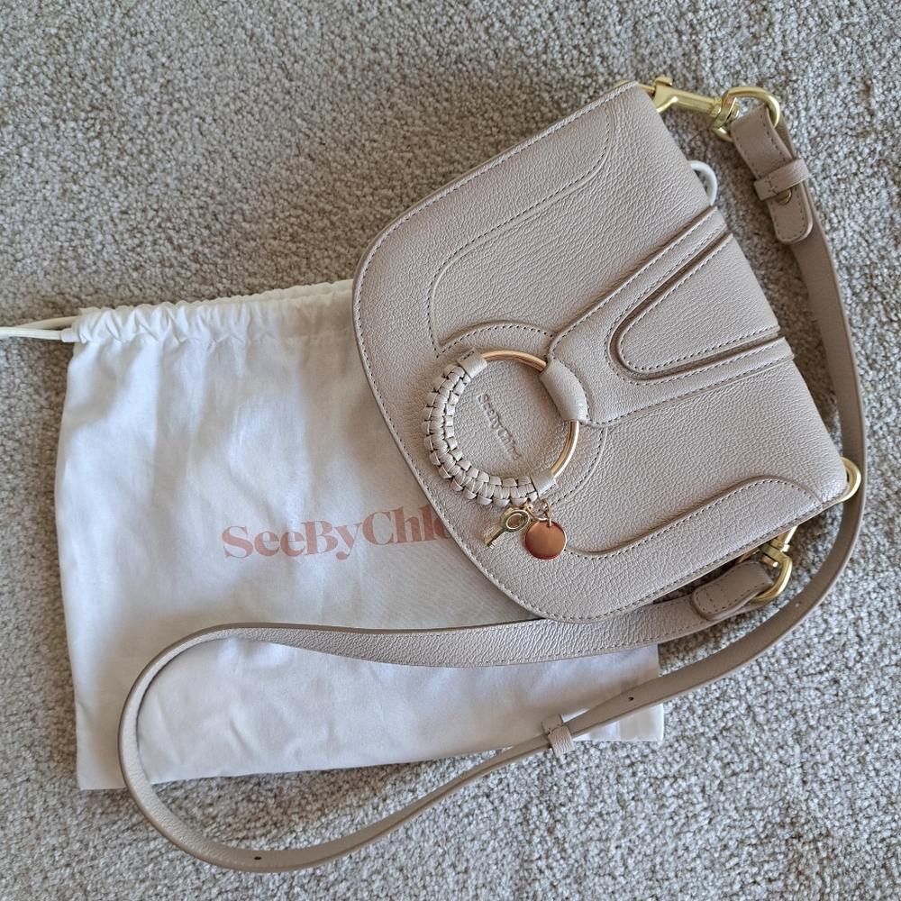 NWOT See by Chloe beige bag, off the shoulder beige bag, beige designer bag